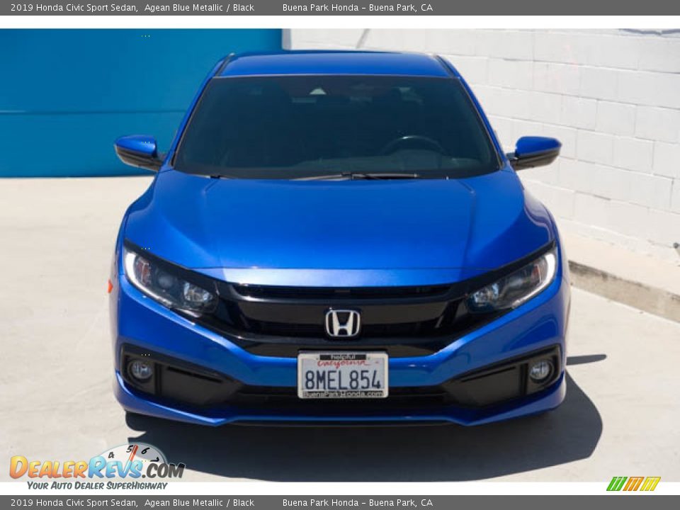 2019 Honda Civic Sport Sedan Agean Blue Metallic / Black Photo #7