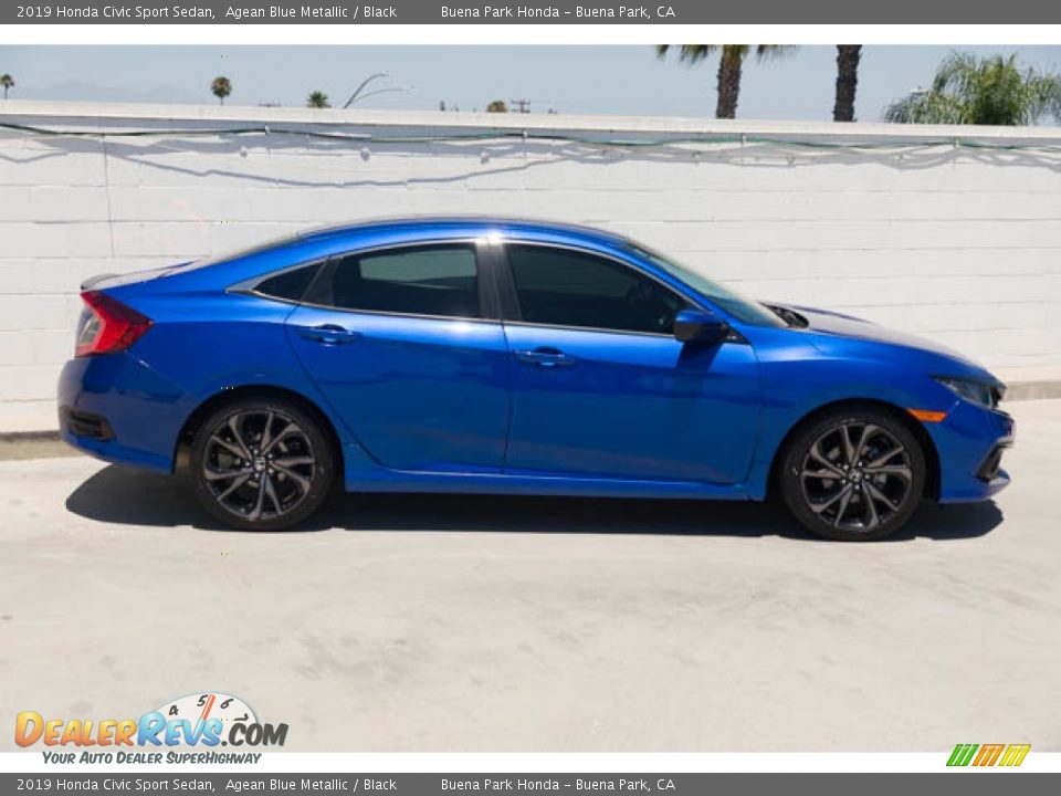 2019 Honda Civic Sport Sedan Agean Blue Metallic / Black Photo #12