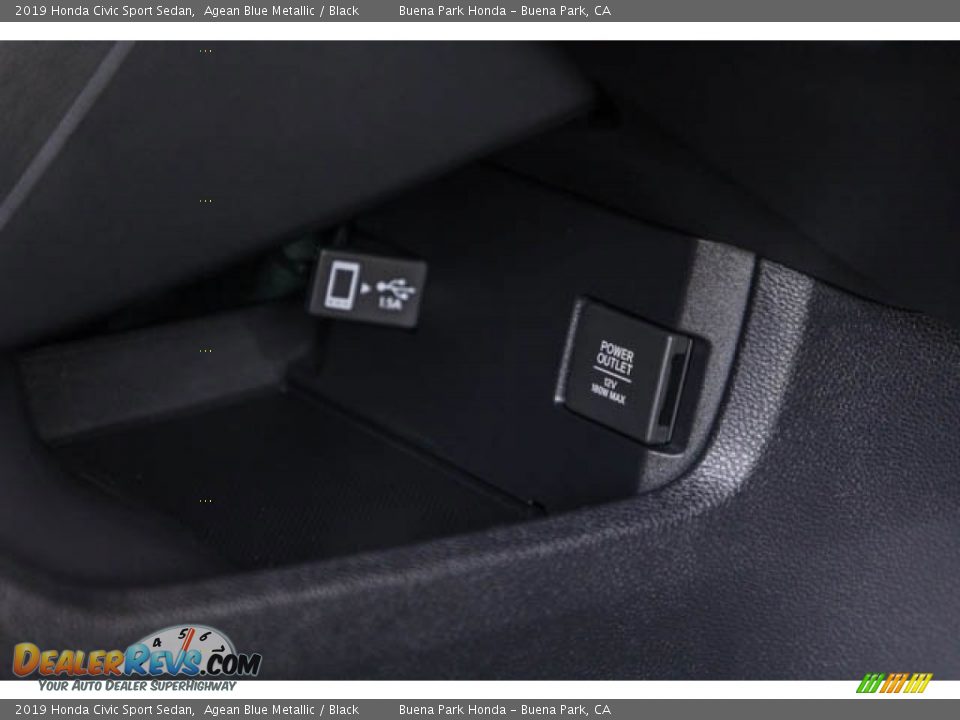 2019 Honda Civic Sport Sedan Agean Blue Metallic / Black Photo #23