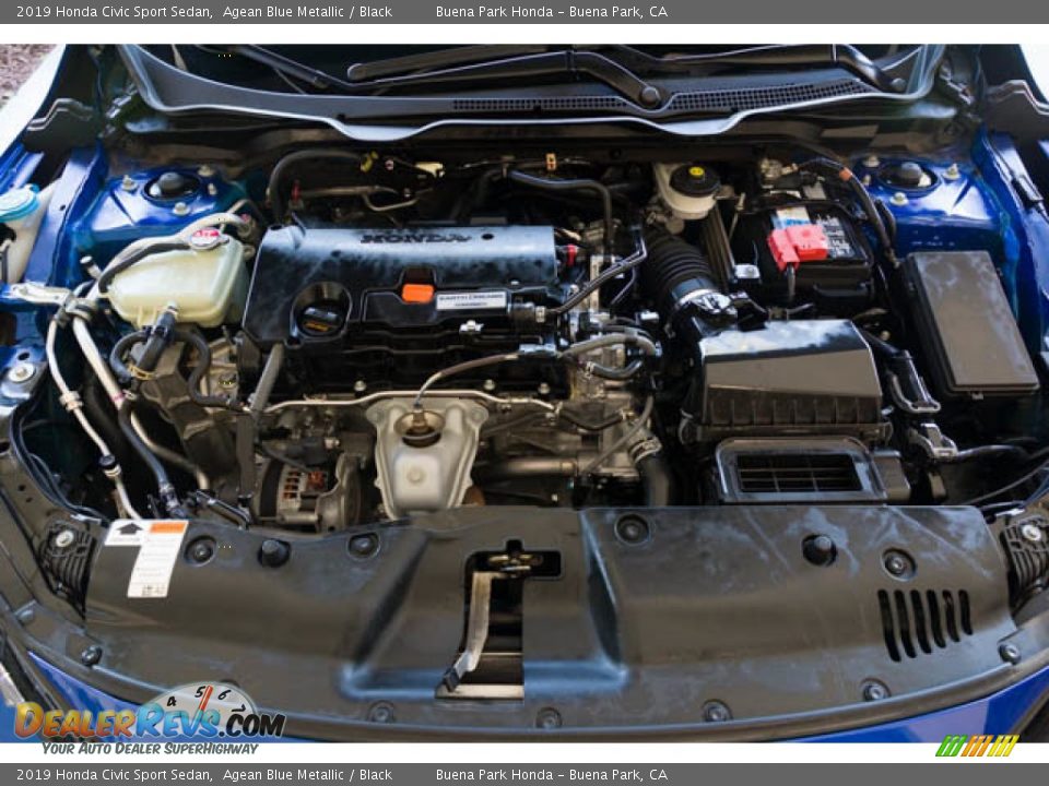 2019 Honda Civic Sport Sedan Agean Blue Metallic / Black Photo #33