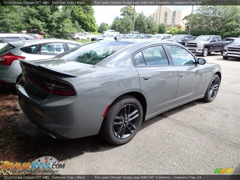 2019 Dodge Charger SXT AWD Destroyer Gray / Black Photo #4