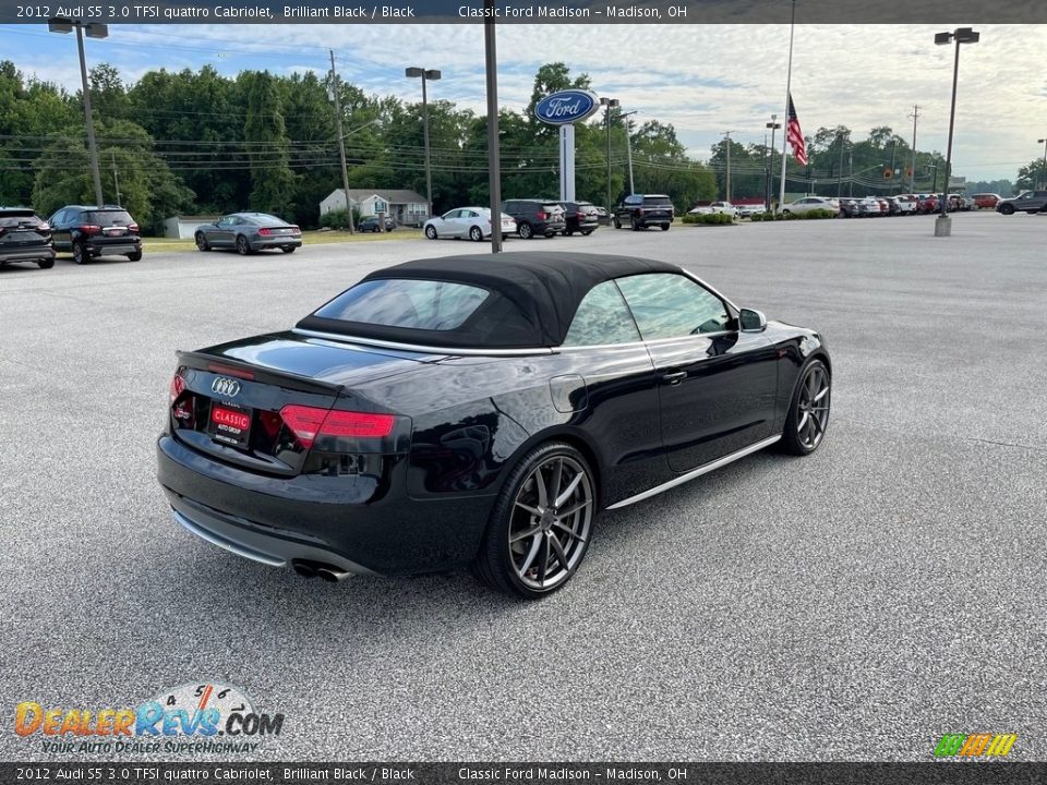 2012 Audi S5 3.0 TFSI quattro Cabriolet Brilliant Black / Black Photo #5