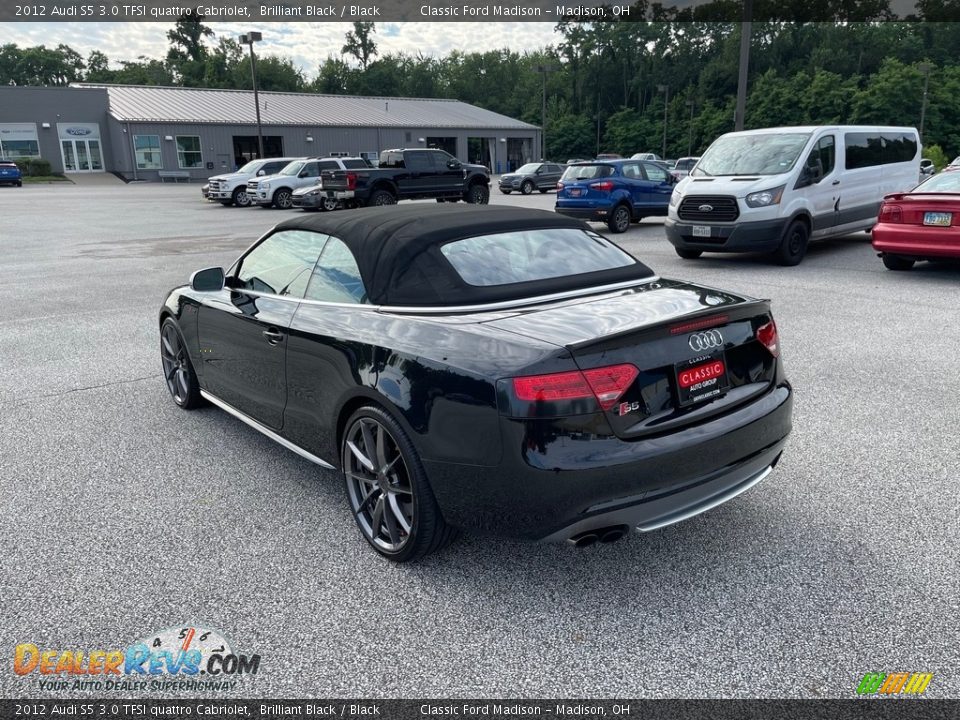 2012 Audi S5 3.0 TFSI quattro Cabriolet Brilliant Black / Black Photo #7