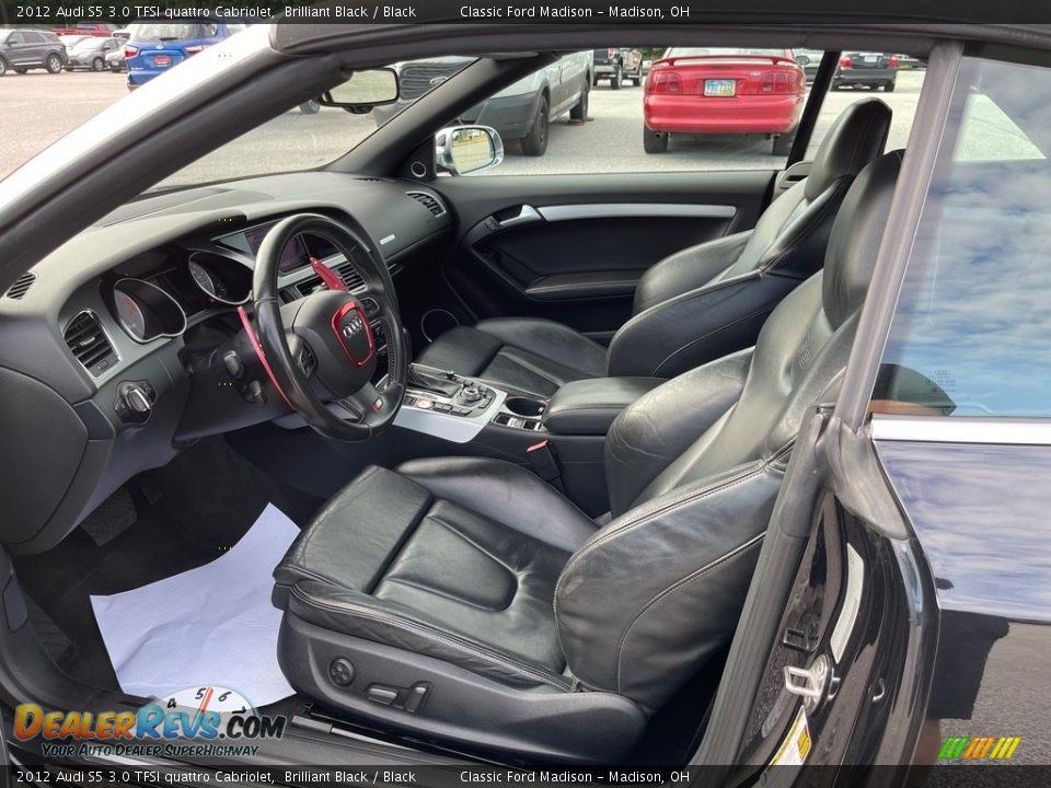 Black Interior - 2012 Audi S5 3.0 TFSI quattro Cabriolet Photo #11