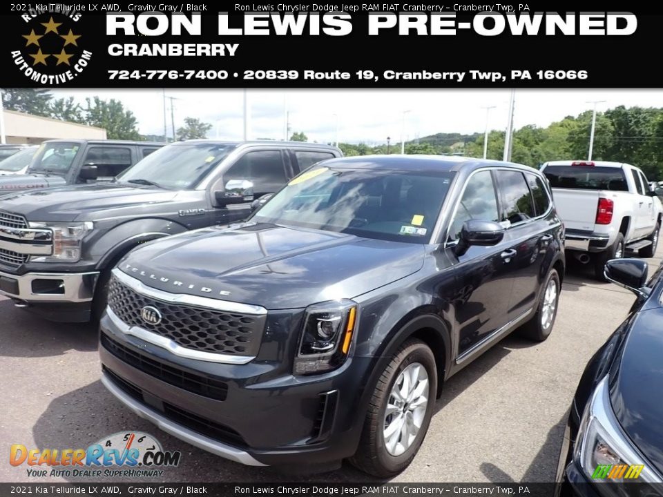 2021 Kia Telluride LX AWD Gravity Gray / Black Photo #1