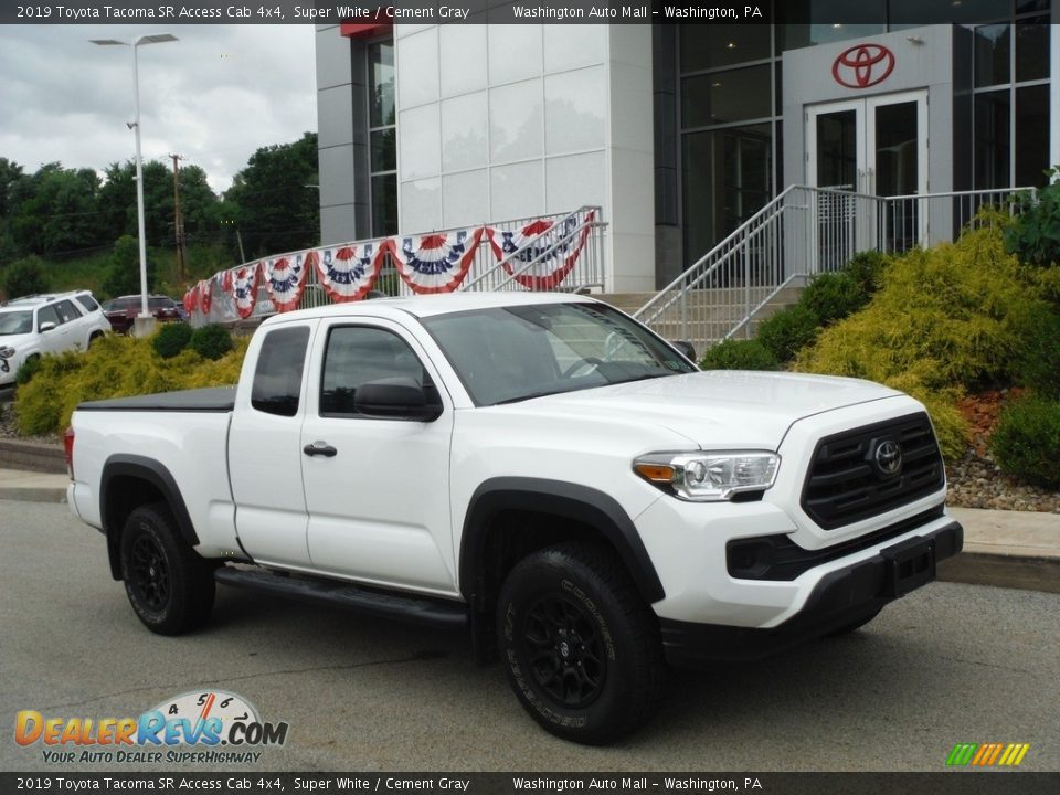 2019 Toyota Tacoma SR Access Cab 4x4 Super White / Cement Gray Photo #1