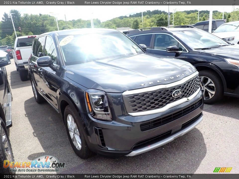 2021 Kia Telluride LX AWD Gravity Gray / Black Photo #3