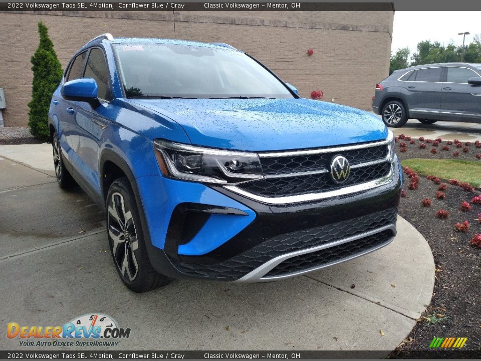 2022 Volkswagen Taos SEL 4Motion Cornflower Blue / Gray Photo #1