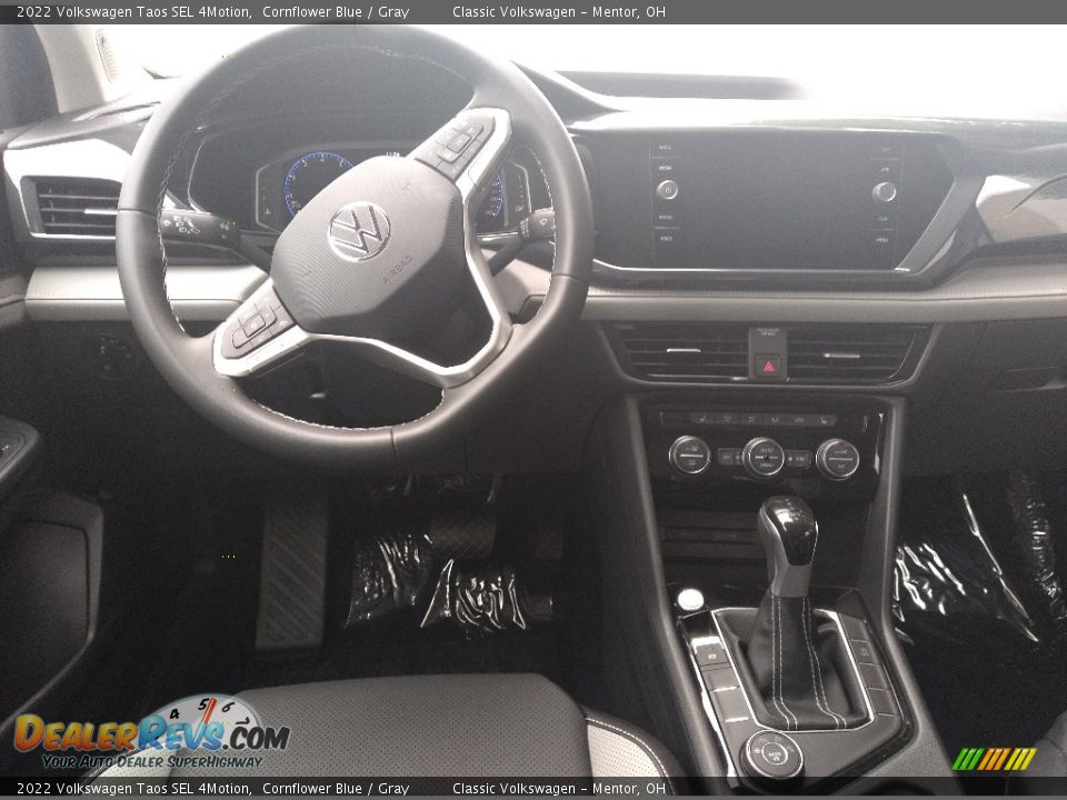 2022 Volkswagen Taos SEL 4Motion Cornflower Blue / Gray Photo #3