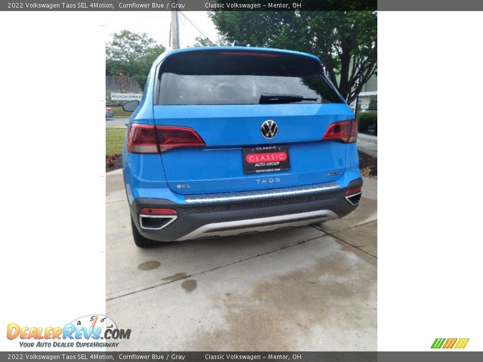 2022 Volkswagen Taos SEL 4Motion Cornflower Blue / Gray Photo #4