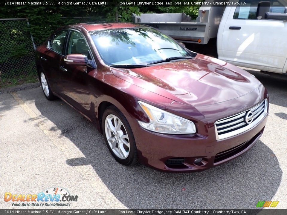 2014 Nissan Maxima 3.5 SV Midnight Garnet / Cafe Latte Photo #3