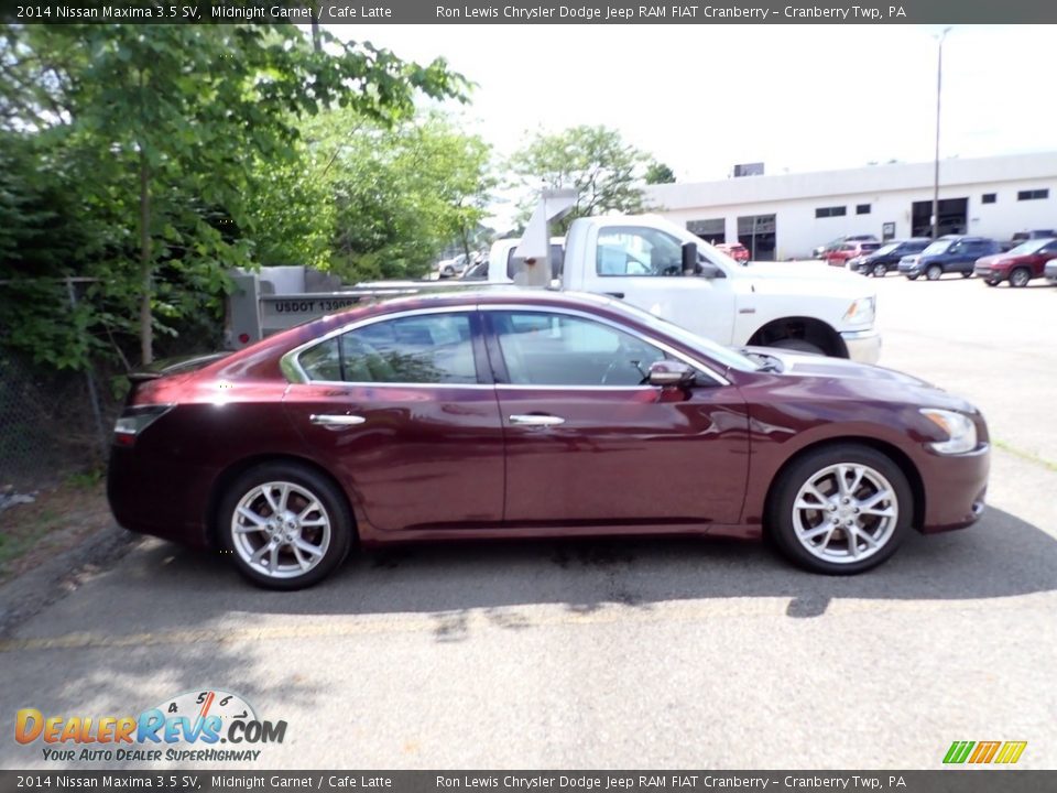 2014 Nissan Maxima 3.5 SV Midnight Garnet / Cafe Latte Photo #4