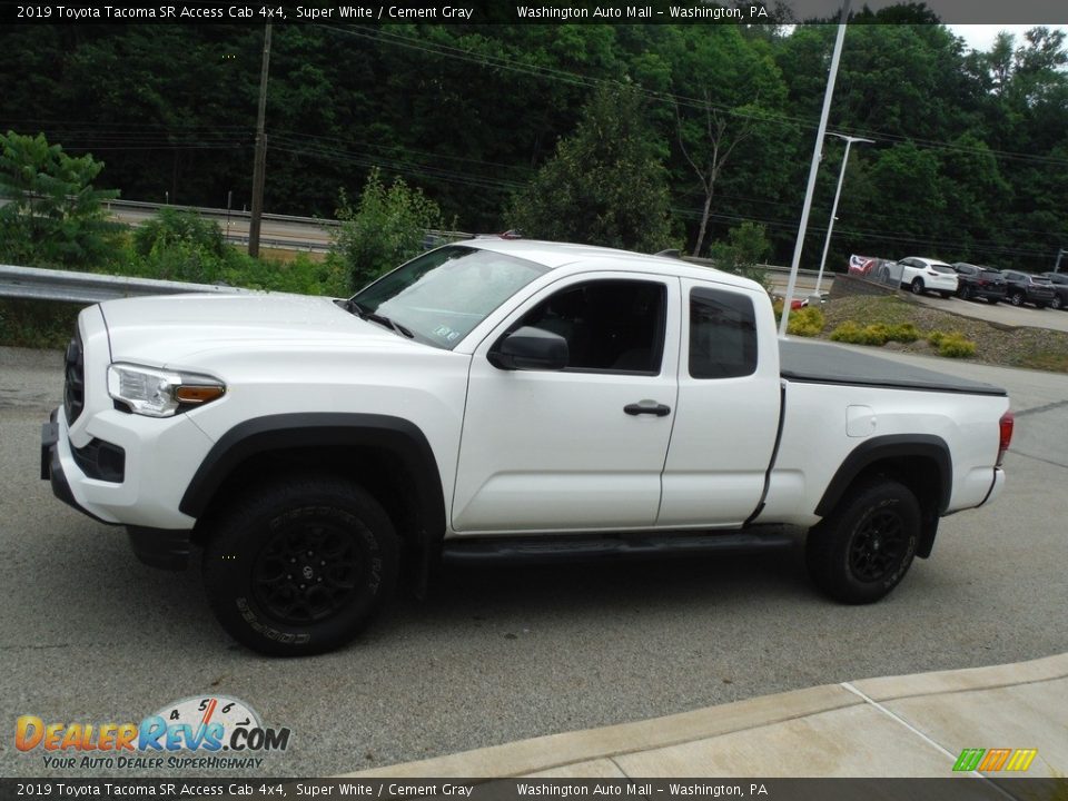 2019 Toyota Tacoma SR Access Cab 4x4 Super White / Cement Gray Photo #14