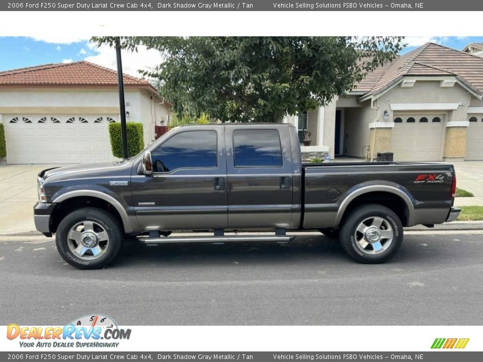 2006 Ford F250 Super Duty Lariat Crew Cab 4x4 Dark Shadow Gray Metallic / Tan Photo #1