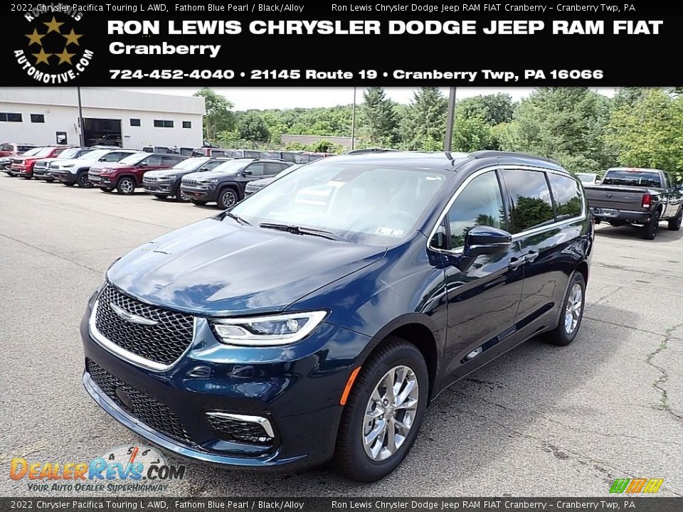 2022 Chrysler Pacifica Touring L AWD Fathom Blue Pearl / Black/Alloy Photo #1