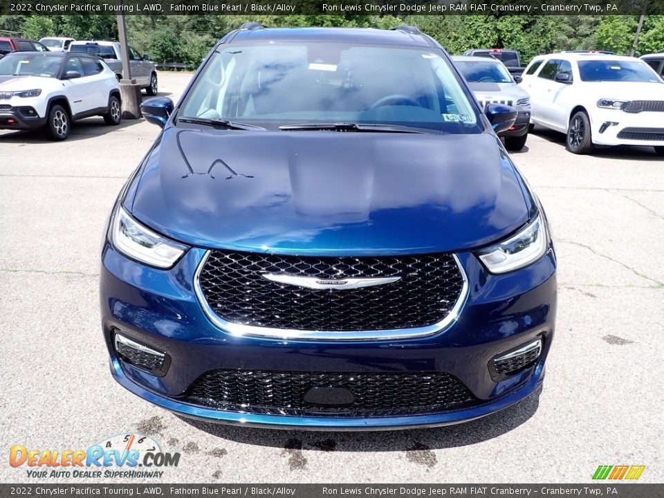 2022 Chrysler Pacifica Touring L AWD Fathom Blue Pearl / Black/Alloy Photo #8