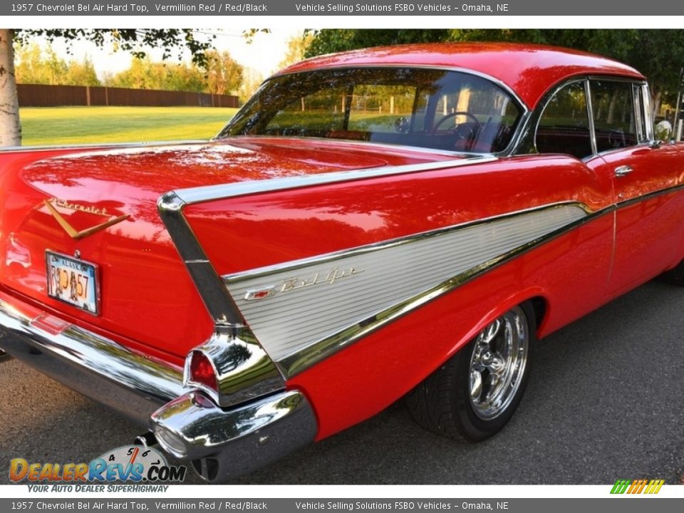 1957 Chevrolet Bel Air Hard Top Vermillion Red / Red/Black Photo #12