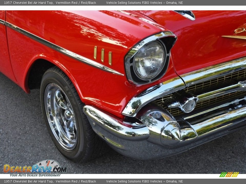 1957 Chevrolet Bel Air Hard Top Vermillion Red / Red/Black Photo #13