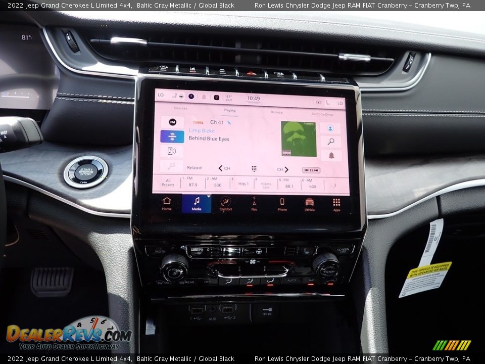 2022 Jeep Grand Cherokee L Limited 4x4 Baltic Gray Metallic / Global Black Photo #18