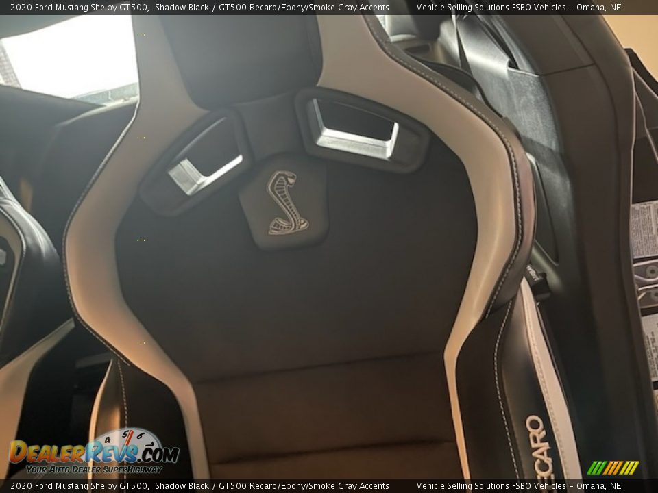 2020 Ford Mustang Shelby GT500 Shadow Black / GT500 Recaro/Ebony/Smoke Gray Accents Photo #8