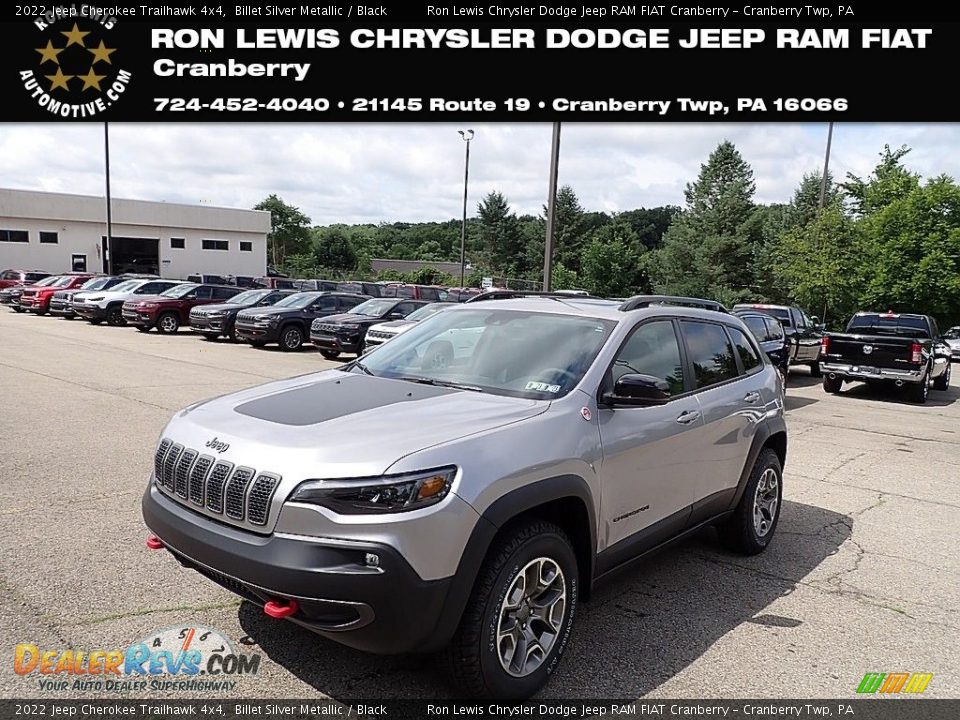 2022 Jeep Cherokee Trailhawk 4x4 Billet Silver Metallic / Black Photo #1