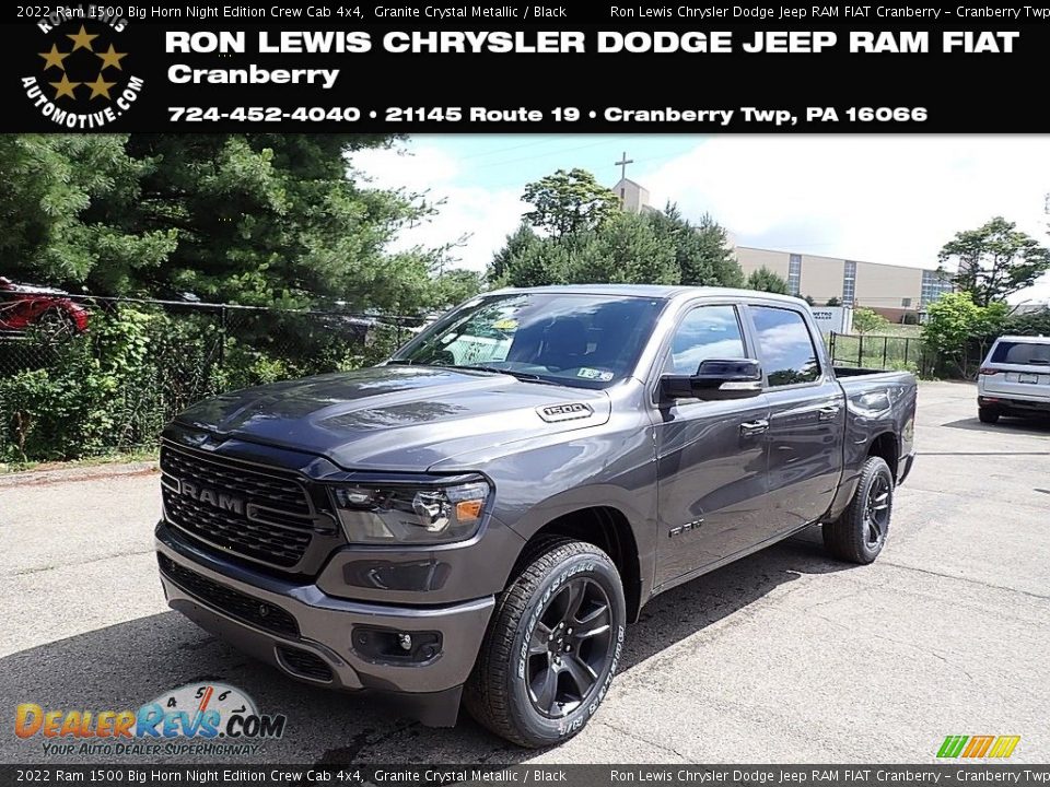 2022 Ram 1500 Big Horn Night Edition Crew Cab 4x4 Granite Crystal Metallic / Black Photo #1