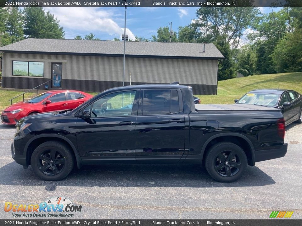 2021 Honda Ridgeline Black Edition AWD Crystal Black Pearl / Black/Red Photo #1