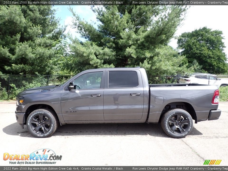 Granite Crystal Metallic 2022 Ram 1500 Big Horn Night Edition Crew Cab 4x4 Photo #2