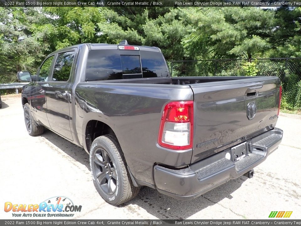 2022 Ram 1500 Big Horn Night Edition Crew Cab 4x4 Granite Crystal Metallic / Black Photo #3