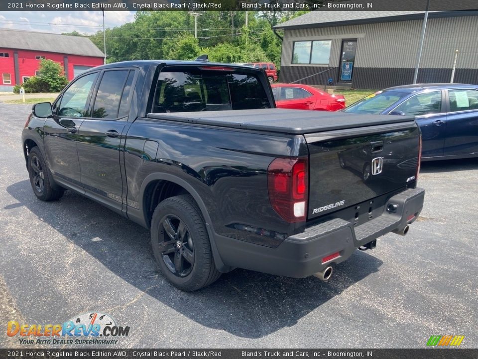 2021 Honda Ridgeline Black Edition AWD Crystal Black Pearl / Black/Red Photo #3