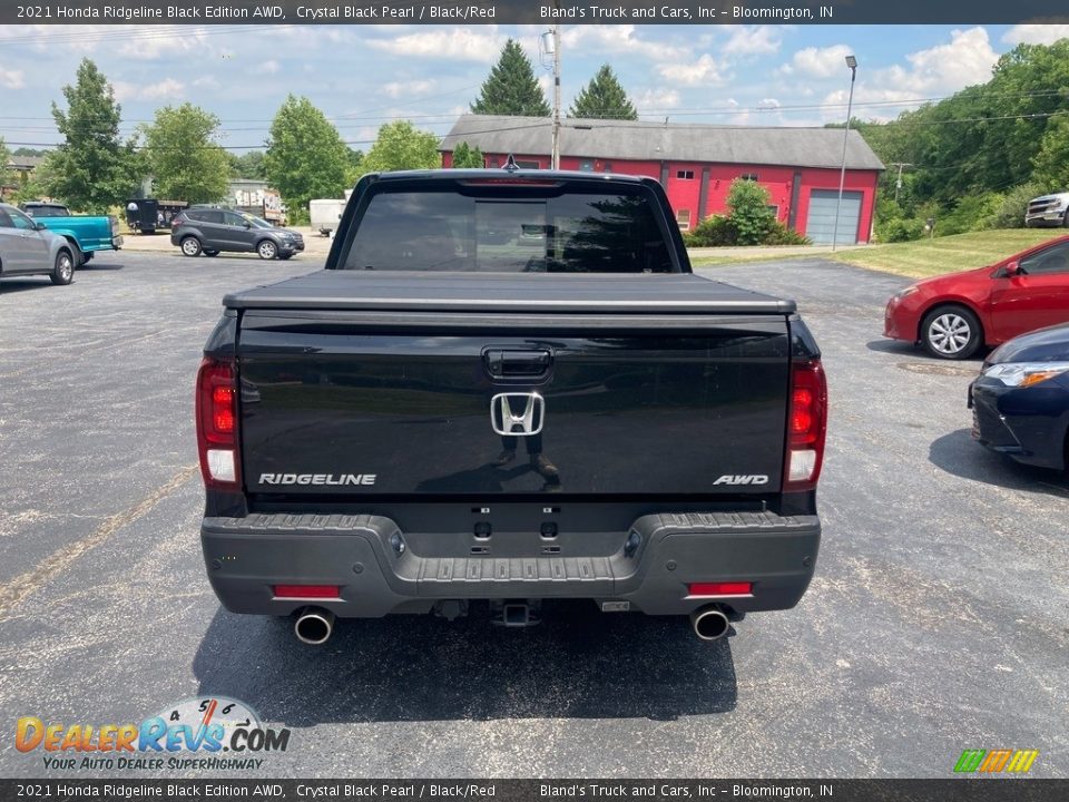 2021 Honda Ridgeline Black Edition AWD Crystal Black Pearl / Black/Red Photo #4