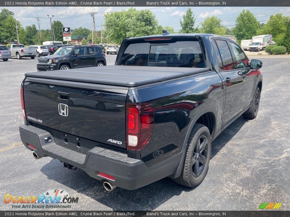 2021 Honda Ridgeline Black Edition AWD Crystal Black Pearl / Black/Red Photo #6