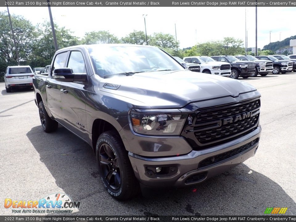 2022 Ram 1500 Big Horn Night Edition Crew Cab 4x4 Granite Crystal Metallic / Black Photo #8