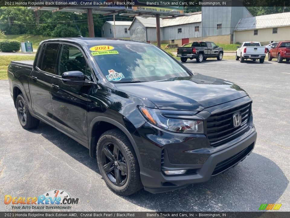 2021 Honda Ridgeline Black Edition AWD Crystal Black Pearl / Black/Red Photo #7