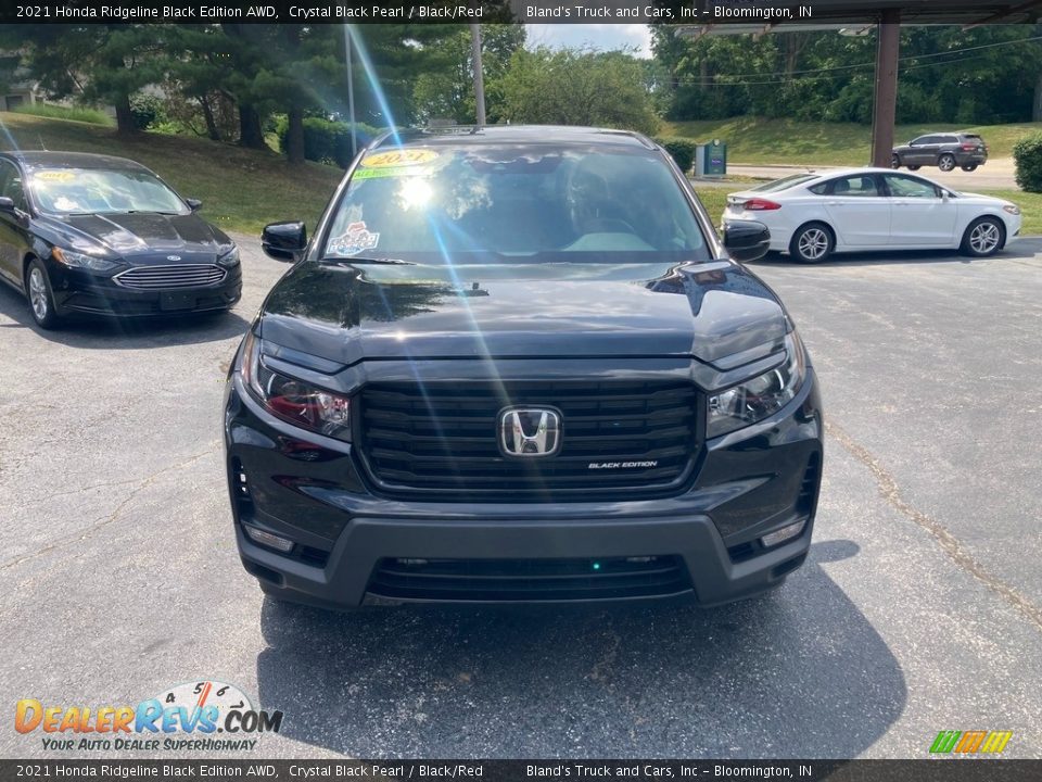 2021 Honda Ridgeline Black Edition AWD Crystal Black Pearl / Black/Red Photo #8