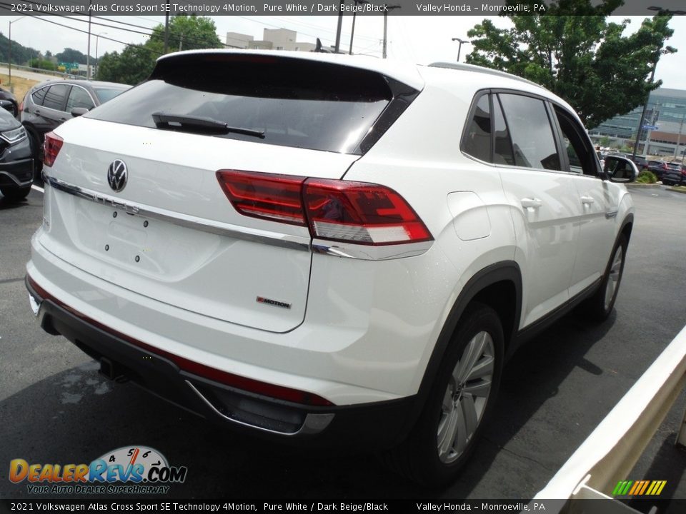 2021 Volkswagen Atlas Cross Sport SE Technology 4Motion Pure White / Dark Beige/Black Photo #8