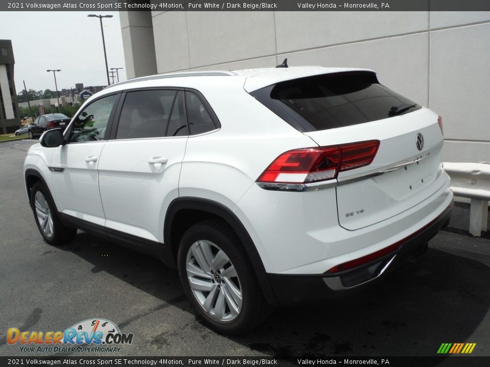2021 Volkswagen Atlas Cross Sport SE Technology 4Motion Pure White / Dark Beige/Black Photo #13