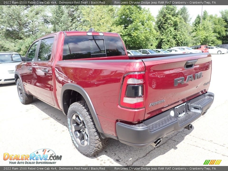 2022 Ram 1500 Rebel Crew Cab 4x4 Delmonico Red Pearl / Black/Red Photo #3