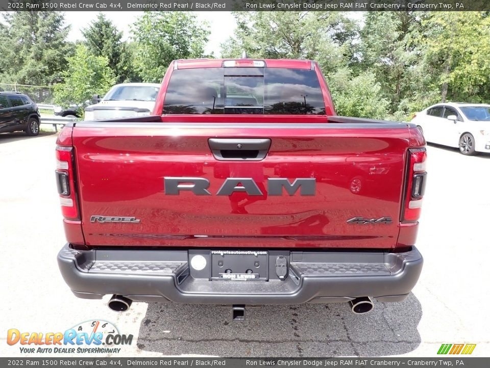 2022 Ram 1500 Rebel Crew Cab 4x4 Delmonico Red Pearl / Black/Red Photo #4