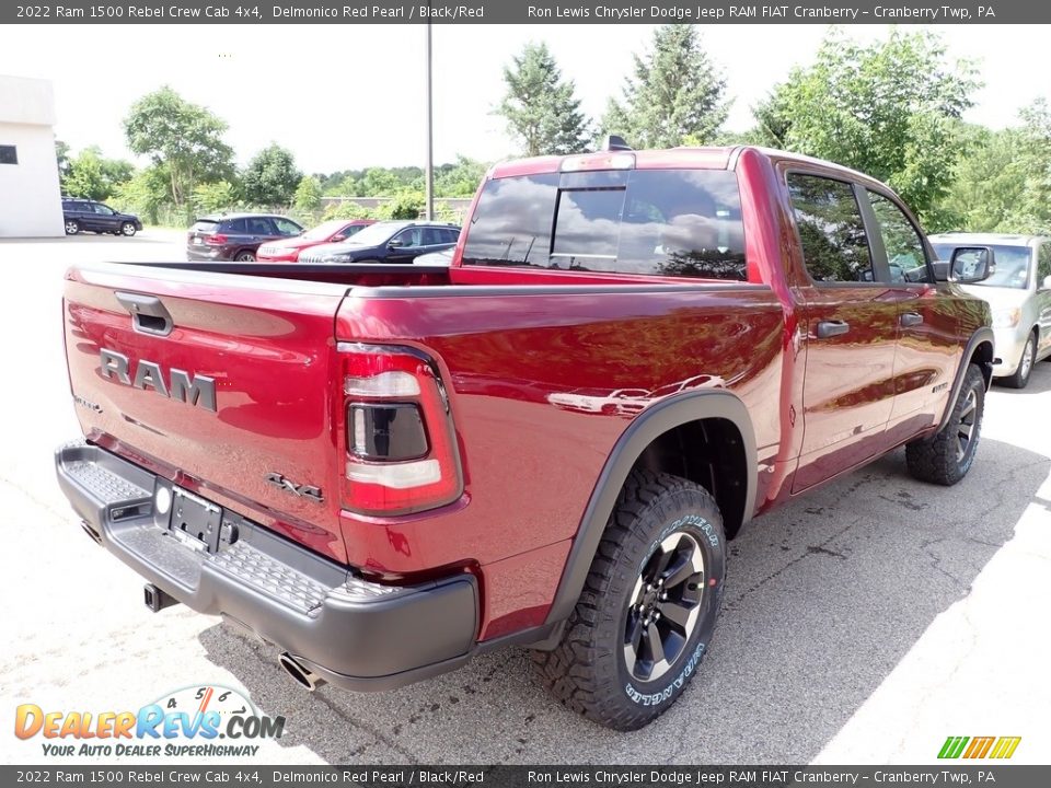 2022 Ram 1500 Rebel Crew Cab 4x4 Delmonico Red Pearl / Black/Red Photo #5