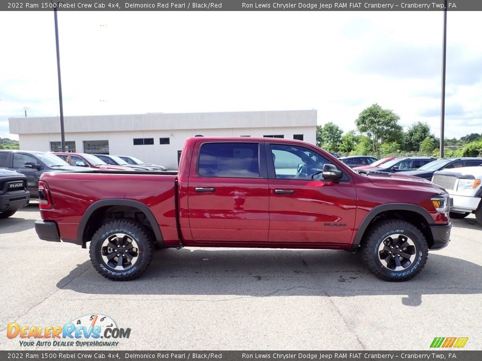 2022 Ram 1500 Rebel Crew Cab 4x4 Delmonico Red Pearl / Black/Red Photo #6