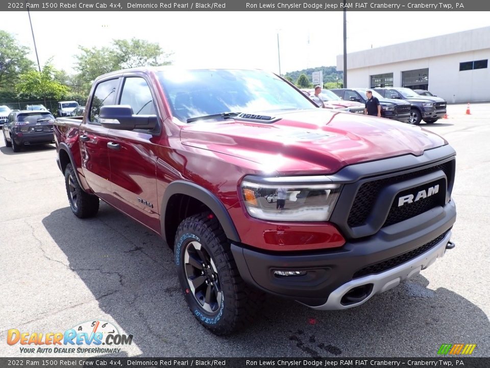 2022 Ram 1500 Rebel Crew Cab 4x4 Delmonico Red Pearl / Black/Red Photo #7