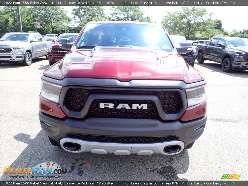 2022 Ram 1500 Rebel Crew Cab 4x4 Delmonico Red Pearl / Black/Red Photo #8