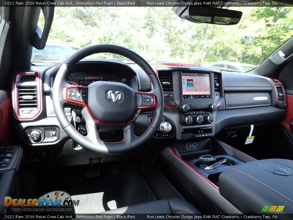 2022 Ram 1500 Rebel Crew Cab 4x4 Delmonico Red Pearl / Black/Red Photo #13