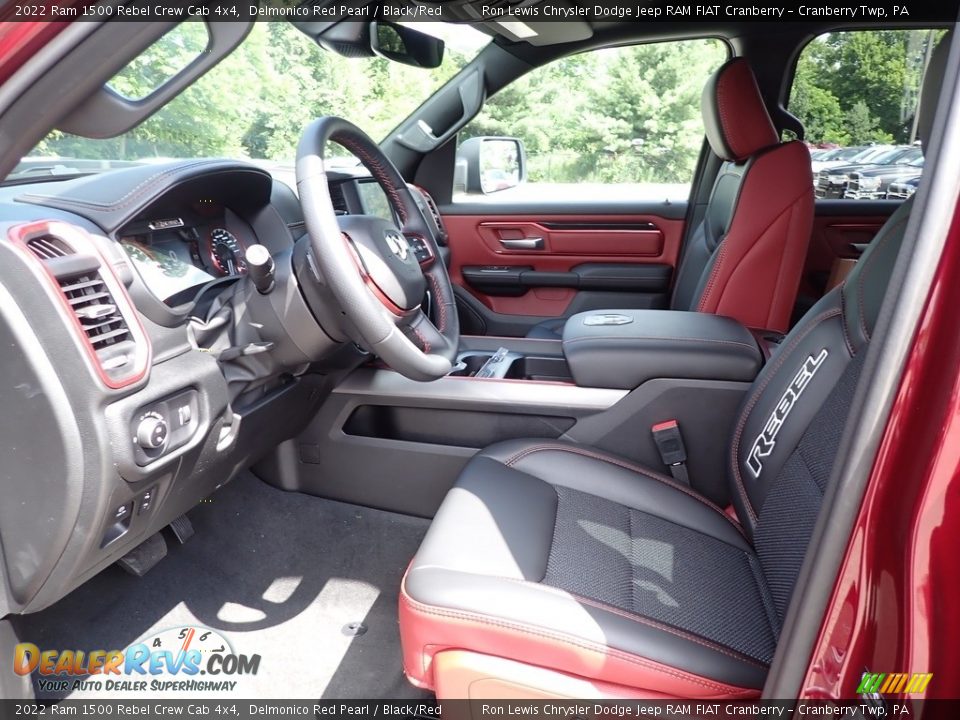 Black/Red Interior - 2022 Ram 1500 Rebel Crew Cab 4x4 Photo #14
