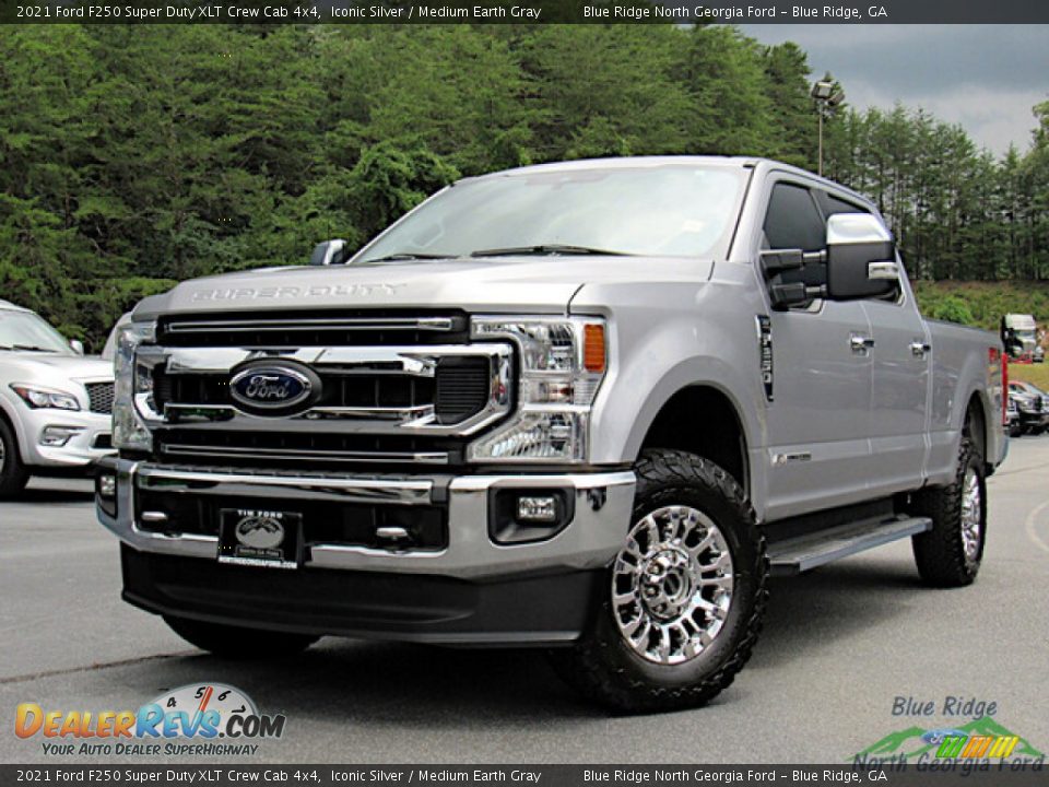 2021 Ford F250 Super Duty XLT Crew Cab 4x4 Iconic Silver / Medium Earth Gray Photo #1