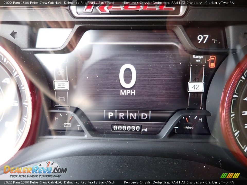 2022 Ram 1500 Rebel Crew Cab 4x4 Delmonico Red Pearl / Black/Red Photo #17