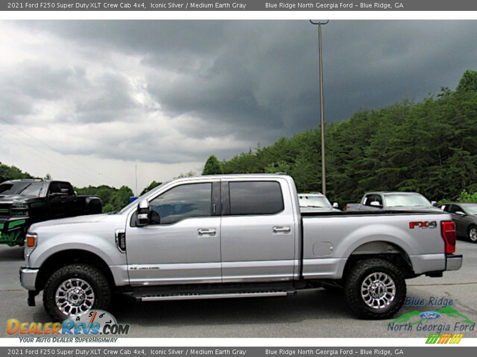 Iconic Silver 2021 Ford F250 Super Duty XLT Crew Cab 4x4 Photo #2