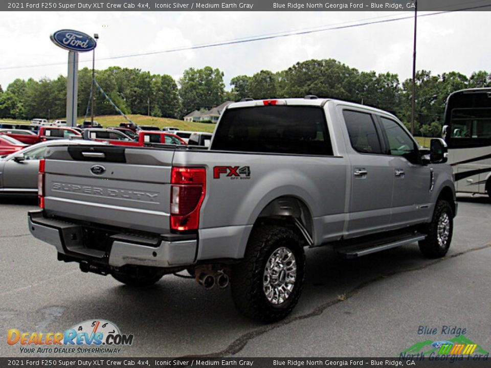 2021 Ford F250 Super Duty XLT Crew Cab 4x4 Iconic Silver / Medium Earth Gray Photo #5