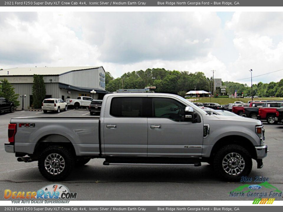 2021 Ford F250 Super Duty XLT Crew Cab 4x4 Iconic Silver / Medium Earth Gray Photo #6